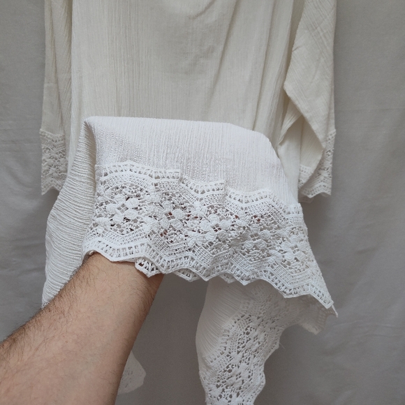 NEW Talbots Shift Dress Swim Coverup plus size 3X white new crochet cotton - Picture 14 of 15